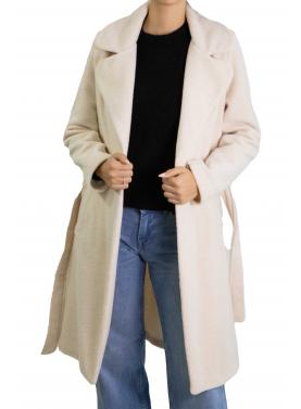 Cappotto con cinta "Lili" in lana cotta 